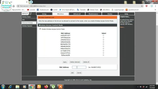 Wifi block MAC Address all Device D-Link Router | Bangla Video Technical Imrul смотреть онлайн