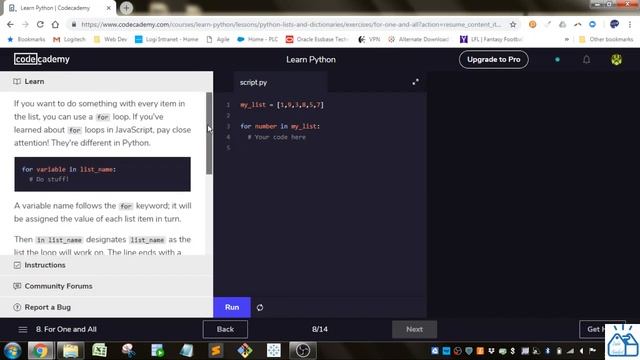 Python codecademy Part 8 Lists and Dictionaries смотреть онлайн