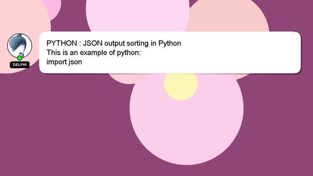 PYTHON : JSON output sorting in Python смотреть онлайн
