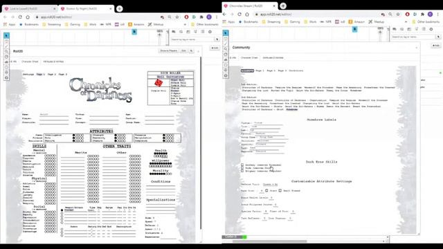 Chronicles of Darkness in Roll20: Differences between Official and Community Character Sheets смотреть онлайн