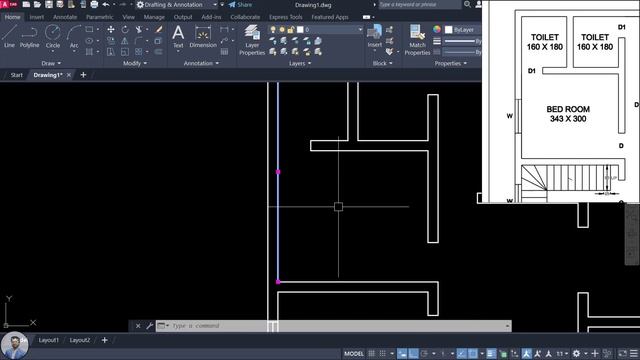 AutoCAD Simple Floor Plan Tutorial for Beginners | Explained in Hindi смотреть онлайн
