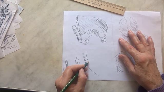 Рисуем тень Как быстро нарисовать тень от вертикальных предметов карандашом смотреть онлайн