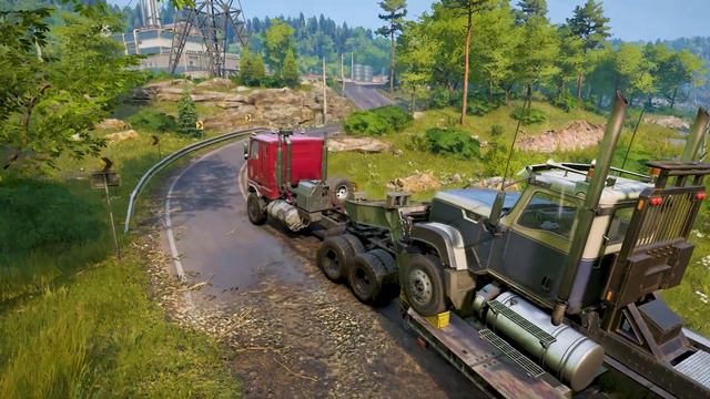 Snowrunner season 12 | FORD CLT9000 | Transporting a Caterpillar CT680 смотреть онлайн