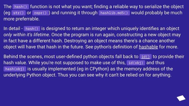 Is the builtin hash method of Python2.6 stable across architectures? смотреть онлайн