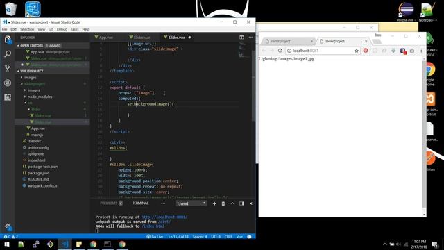 Vuejs - Fullscreen image slider with animation - Part1 смотреть онлайн