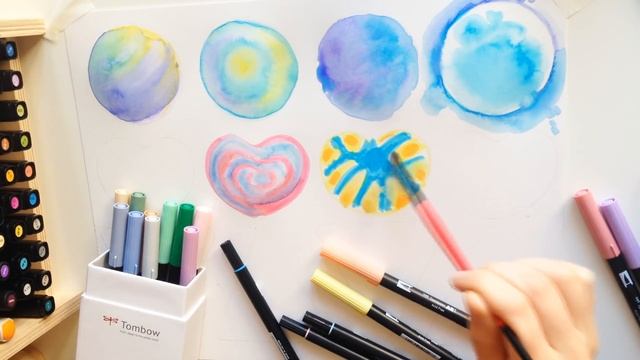 Что умеют акварельные маркеры Tombow | Вода и планеты смотреть онлайн