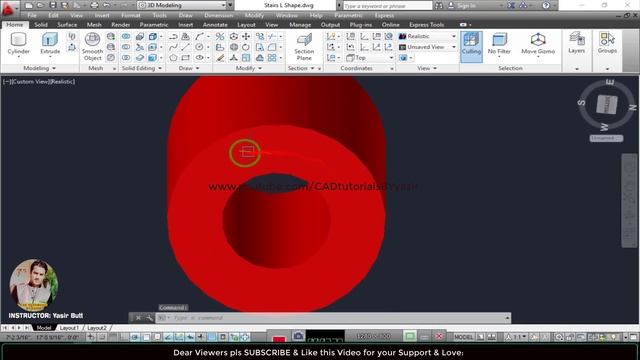 AUTOCAD 3D |17 SHELL COMMAND in Autocad in Urdu/Hindi |Class 17|CAD TUTORIALS BY YASIR смотреть онлайн
