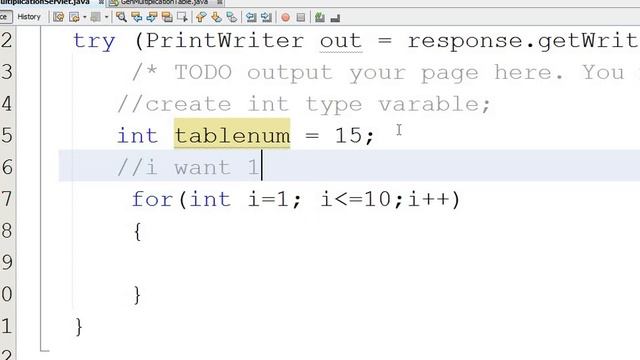 Multiplication Table Using Servlet смотреть онлайн