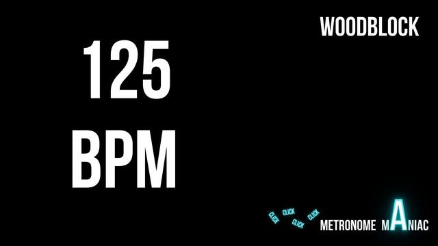 Metronome 125 BPM - Woodblock смотреть онлайн