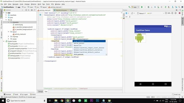Implement CardView On Android Application - Android Studio Tutorials смотреть онлайн