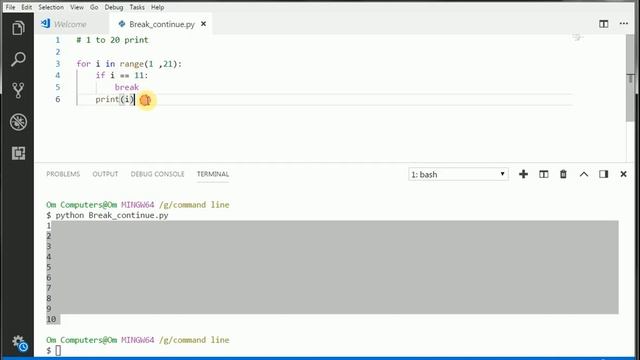 #55 Break and continue in python with Example // Complete Python tutorial(2020)? смотреть онлайн