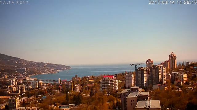 Камера - Ялта, Крым 2017-04-14. День за 7 минут смотреть онлайн