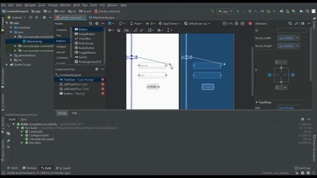 Tutorial Android Studio : Desain Constraint Layout