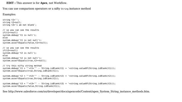 Salesforce: Visual Workflow - Difference between null and empty string (3 Solutions!!) смотреть онлайн