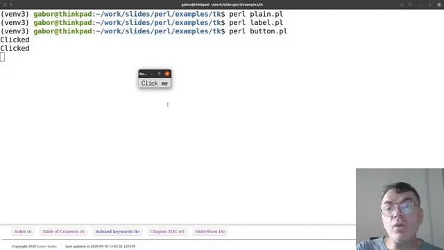 Perl Tk: Using Label, Button, end Entry widgets смотреть онлайн