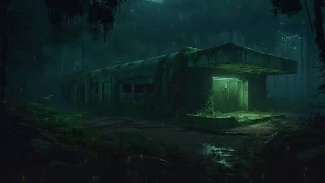 B U N K E R  -  Relaxing Futuristic Ambient With Immersive 3D Rain [4K] RELAX _ STUDY _ SLEEP
