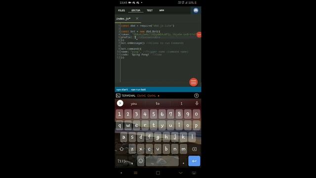 How to make a Dbd.js Bot on Astro App (Android) смотреть онлайн