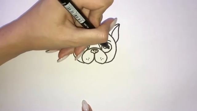 Как нарисовать бульдога смотреть онлайн