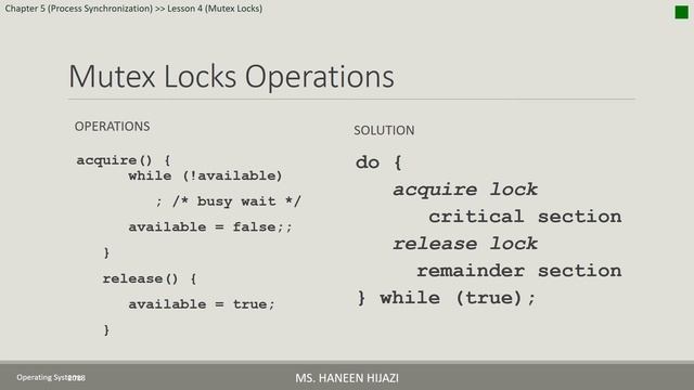 5 4 Mutex Locks смотреть онлайн