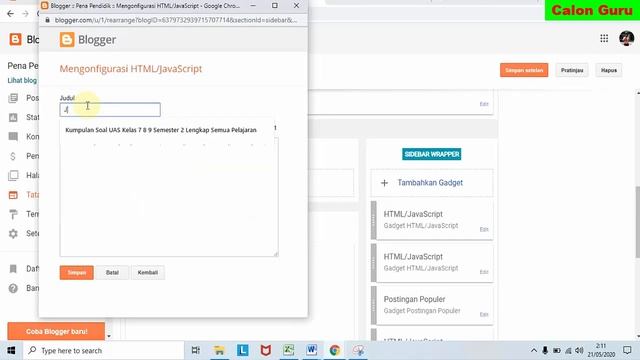 Cara Memasang Jadwal Shalat di Blog | Memasang Widget Jadwal Sholat dan Kalender di Blog Calon Guru смотреть онлайн