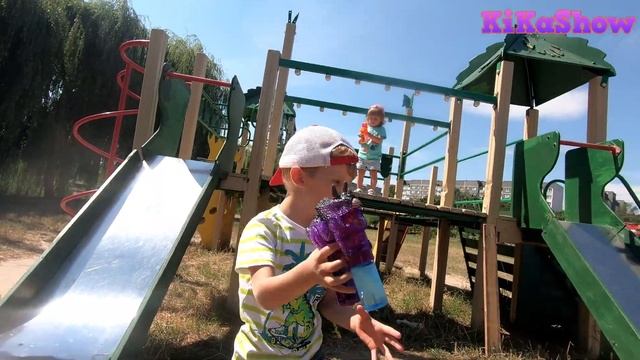 #Пистолеты #Динозавры пускают #мыльные_пузыри) Или любимая #детская_игра #догонялки ! #Распаковка смотреть онлайн