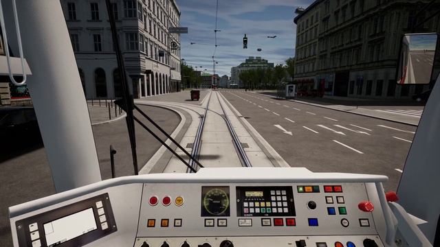 Tramsim. Vienna. Line: U2Z Schottenring-Oper Karlsplatz-Schottenring. Tram: ULF B. смотреть онлайн