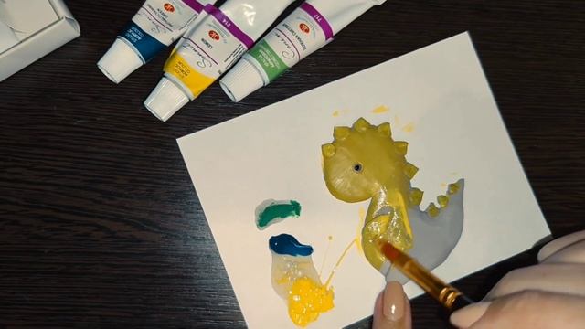 Разукрашиваем дракончика - магнитик на холодильник из полимерной глины своими руками ? ч.2 #DIY смотреть онлайн