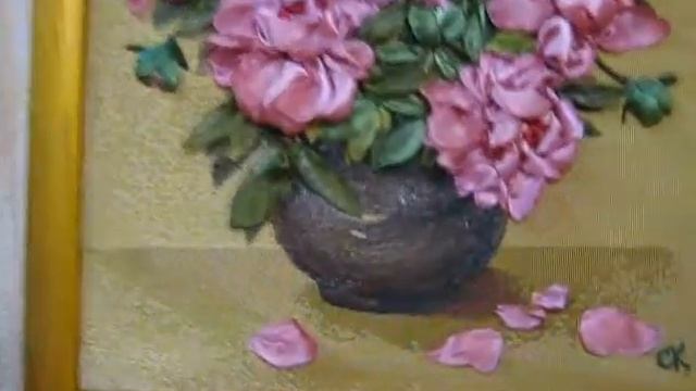 Моя картина Пионы. Картина ПИОНЫ вышитая атласными лентами. смотреть онлайн