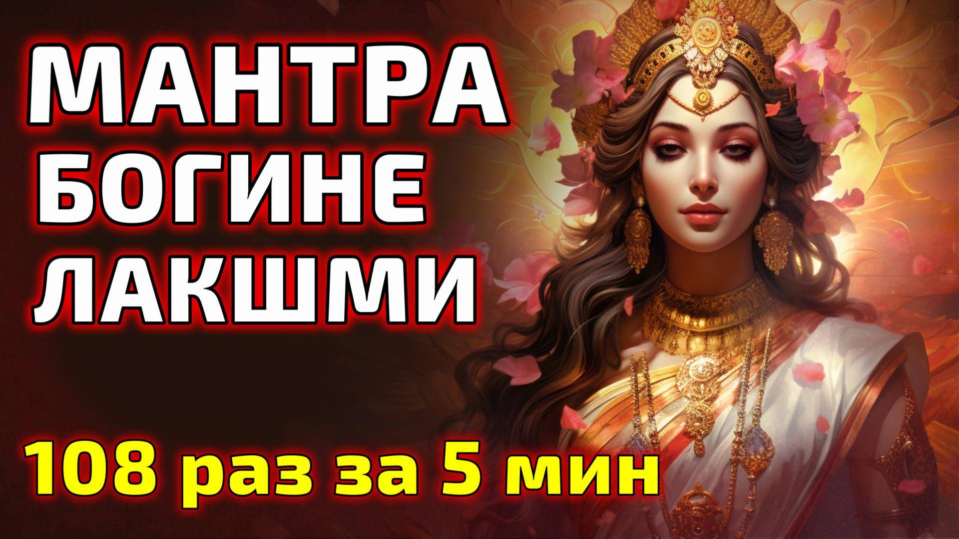 МАХА ЛАКШМИ МАНТРА - ОМ ШРИМ МАХАЛАКШМЕЙ НАМАХА 108 раз за 5 минут смотреть онлайн