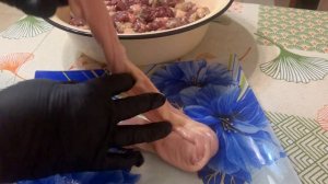 Колбаса домашняя из конины.