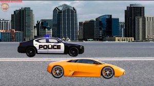 Машинки. Золотой гоночный автомобиль. Полицейская погоня. Мультики для маленьких зрителей