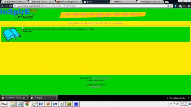 Project Dev Tour: InspireRiseYourSelf (Scavenged Project) - HTML, PHP, CSS, JavaScript, Creativity смотреть онлайн