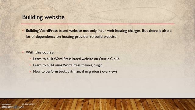 [Course Promo]-Word press website built on Oracle Cloud Infra (Iaas)- No webhosting required смотреть онлайн