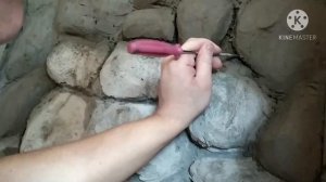 оформление и ремонт  печки  на дровах,декоративная  штукатурка  из  арт бетона.  Пергачёв Василий