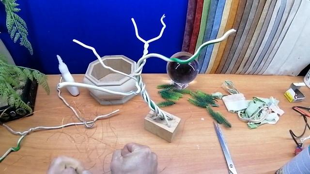 Как сделать искусственное дерево "бонсай" своими руками. Первая часть. смотреть онлайн