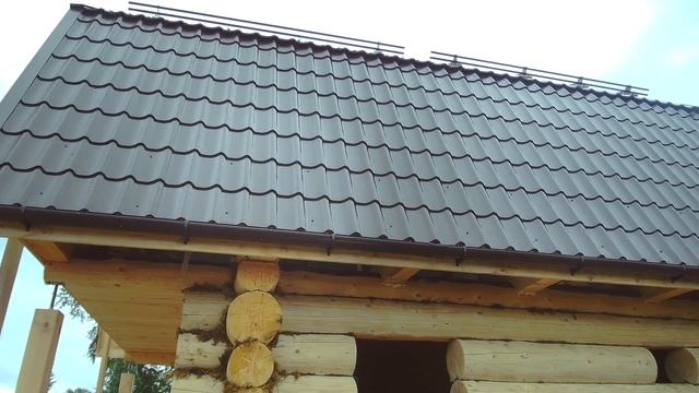 98. Баня 4,5 на 5,5 с террасой и мансардой _ 1 этап смотреть онлайн