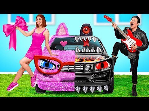 Розовая машина vs Черная машина Челлендж _ Смешные cитуации от TeenDO Challenge смотреть онлайн