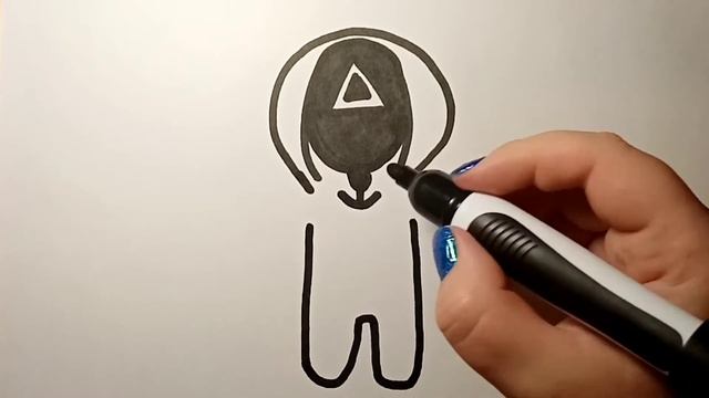Как нарисовать Игра в Кальмара || Как нарисовать охранника из игры в кальмара || Squid Game смотреть онлайн