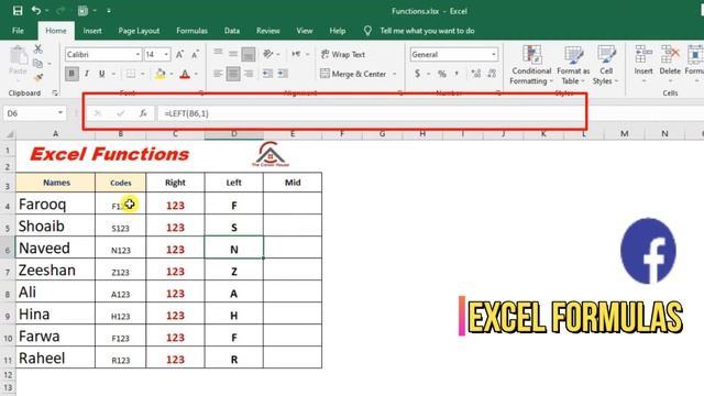 Using LEFT RIGHT & MID Functions in Excel | Right Function | Left Function | Mid Function смотреть онлайн