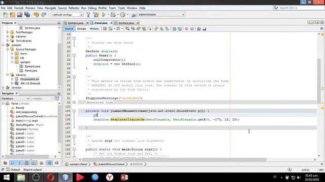 menu desplazable java смотреть онлайн