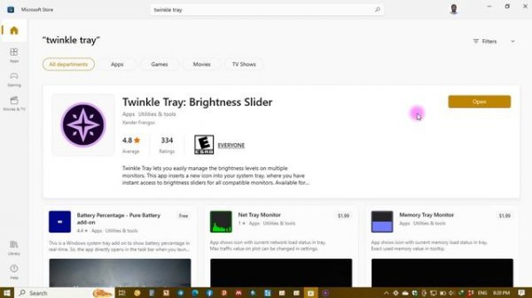 How to fix Brightness Problem in Window 10 using Twinkle Tray. 100% reliable!