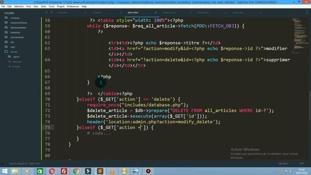 comment créer un système d'article en php : partie 2 et fin смотреть онлайн