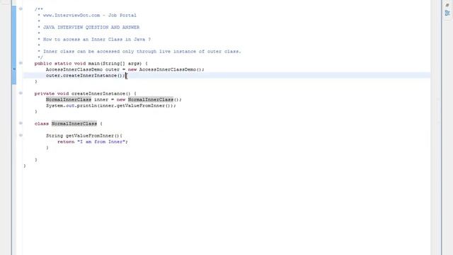 Access Inner Class in Java смотреть онлайн