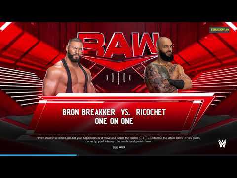 WWE2K24 Bron Breakker vs Ricochet смотреть онлайн