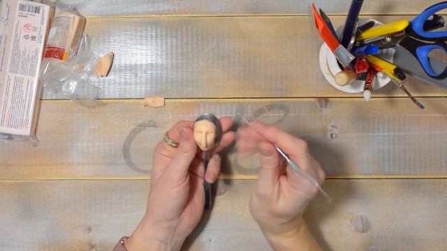 Делаем лицо для Бабы Яги. Ватная игрушка. смотреть онлайн