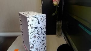 Как обклеить КОРОБКУ - ОРГАНАЙЗЕР для хранения вещей из картона СВОИМИ РУКАМИ