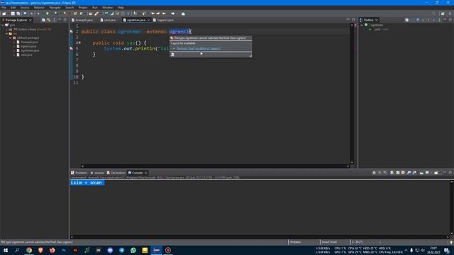 81- Java Dersleri - Final Class Nedir смотреть онлайн