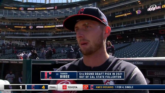 Tanner Bibee follows Logan Allen's lead with impressive MLB debut in Guardians' win смотреть онлайн