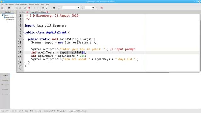 Chapter 3: Getting User Input in Java смотреть онлайн