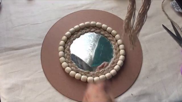 DIY Boho Jute wall hanging craft/ Handmade Round Mirror wall hanging home decor/ Jute craft ideas смотреть онлайн